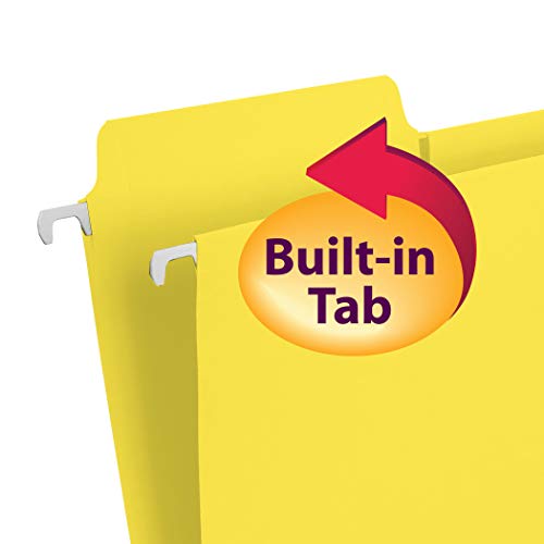 Smead-FasTab-Hanging-File-Folder-13-Cut-Built-in-Tab-Letter-Size-Yellow-20-per-Box-64097
