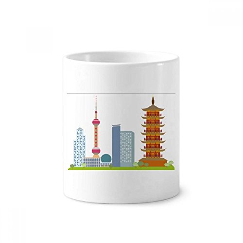 Porte-brosse à dents céramique architecture chinoise pour votre salle de bain