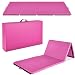 Best Choice Products 10ft 4-Panel Foam Folding Exercise Gym Mat for Gymnastics, Aerobics, Yoga w/Handles - Pink