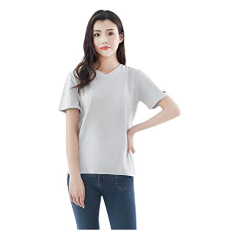 UrGarding Women's Radia-Shield, Emf Shielding, Silver Fabric V Neck T-Shirt, Anti Radiation Protection to 99.99%, Gray, S Cover