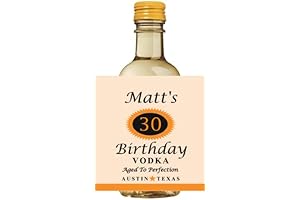 Personalized 30th Birthday Party Favor Hennessy Stickers