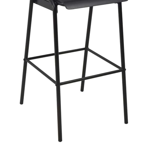 Tabouret de bar noir de cuisine empilable pour optimiser les petits espaces de salle - 6