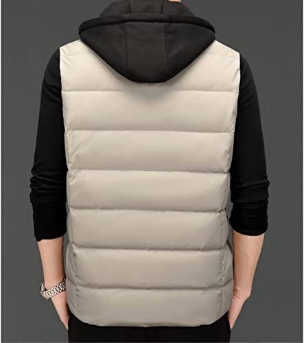 Chaleco casual para hombre ropa de abrigo con capucha invierno 3