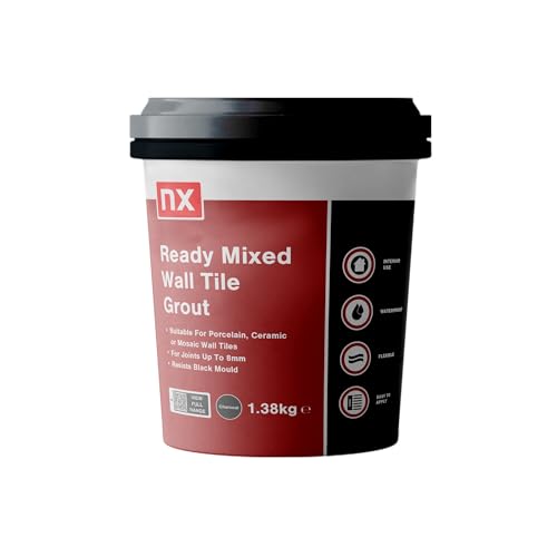 NX Ready mixed Charcoal Wall tile Grout 1.38kg