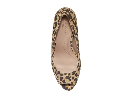 Cole Haan Women's Drado Peep Toe Platform Pump 80Mm, Leopard Print Suede, 7 #TOP4