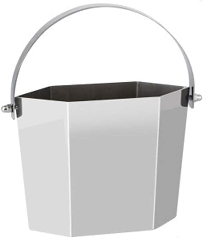 Ice Bucket Portable Stainless Steel Ice Bucket with Ice Tongs, KTV Bar, Beer, Red Wine, Champagne, Creative and Commercial Ice Bucket (A)