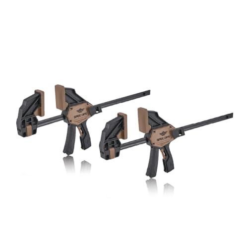 Image of Spec Ops Trigger Clamp for Woodworking 13 inch Large One-Handed Bar Clamp /Spreader Heavy Duty 330 Lbs. 2-Pack