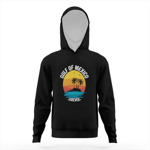 Vintage Gulf Of Mexico Forever Hoodies for Teen Girls Boys Lightweight Kangaroo Pocket Sweatshirt3