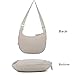 Sanxiner Crescent Crossbody Bags for Women Nylon Slouchy Sling Hobo Bag,Spacious Shoulder Handbag Trending Cross Body Purses (1-Beige)