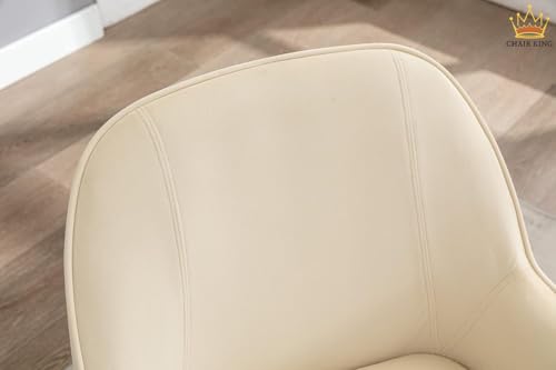 Image of Luxor Velvet Chair | Premium Spacious Set of 2 Accent Chairs with Pillow | Modern Armchair in Soft Velvet Fabric with Glossy Golden Legs| 2pc, Beige