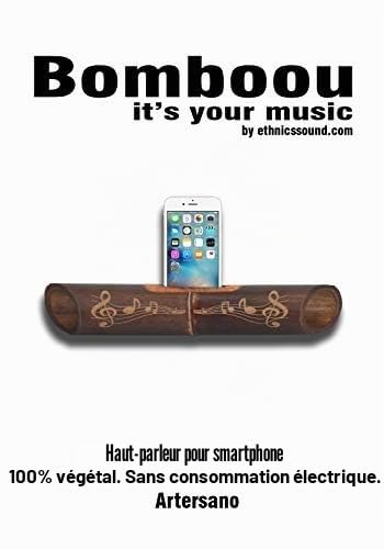 Haut-Parleur en Bambou Lisse Foncé pour Smartphone.100% végétal. Amplificateur sans consommation électrique. Artisanat – vue 7