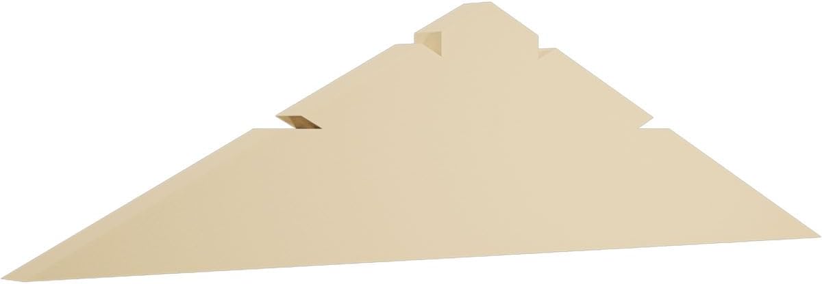 48"W x 12"H x 2"D x 6"F, 6/12 Pitch, Saratoga Signature Urethane Gable Bracket, Primed Tan