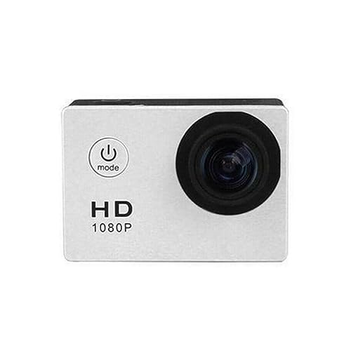 HVSYVVSRL Mini cámara de acción Pantalla 2 Pulgadas Cámara grabación Video Impermeable subacuática Deportiva Alta ResolucióN(White)