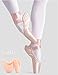 Daydance Pointe Shoes Girls Professional Satin Ribbon Ballet Shoes with Silicone Toe Pads Light Pink 2.5 Big Kid