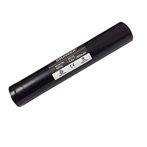 GSUIVEER 75175 Rechargeable Battery 3.6V 1800mAh Ni-CD Compatible with Streamlight Stinger 75175 75375 75300 75500 75810 76000 76300 PolyStinger Pelican M9 FL126 Flashlight (1 Pack)