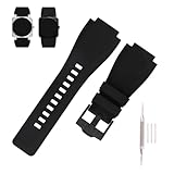 MMBAY Correas de reloj de goma de repuesto para Bell & Ross B&R BR-01 BR01 BR-03 BR03 BR03-92 Diver 24 mm x 33 mm, correa de silicona para hombres y mujeres, accesorios de reloj de pulsera