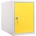 newpo armadietto con chiave | 35 x 25 x 45 cm | giallo | Guardaroba Deposito Cassetta Armadietto cubico Armadietto spoglaitoio Casella