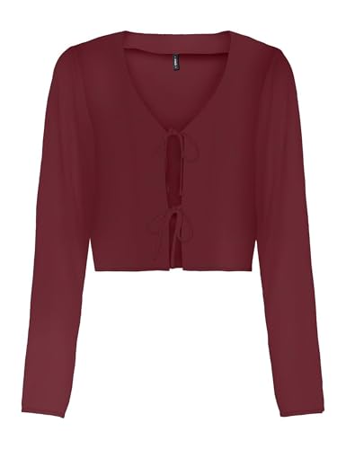 Top Hailey ONLY bordeaux confection haut de gamme à manches longues pour femme