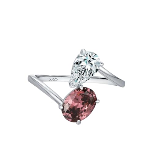 Anillo de plata de lujo con circonita ovalada para bodas exclusivas