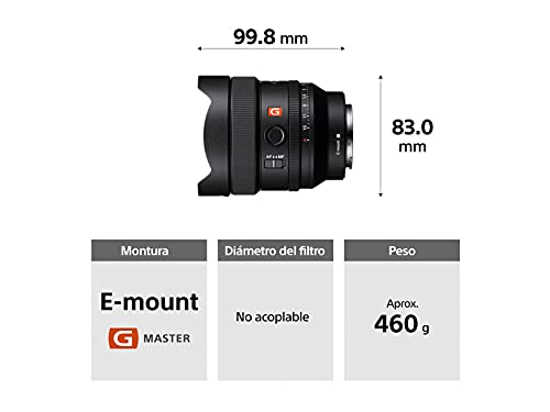 Sony SEL14F18GM – Objectif grand angle 14 mm F1.8 G Master plein format/APS-C, lumineux et compact (monture E, idéal architecture et astro, compatible A7, ZV-E10, A6400, A6700)