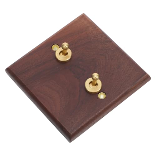 Interruptor de palanca de madera marrón para salones y dormitorios 2