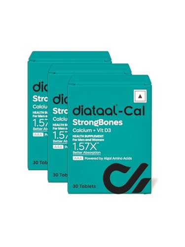 Diataal Cal 30s X 3 | 3 month pack for Strong bones made for Women | Daily Multivitamins Calcium & Vit D Nutrition Supplement for every age | Vitamins & Minerals | 90 Capsules (B0D9WDZVJL) Amazon Price History, Amazon Price Tracker