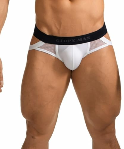 Jock Straps for Men, Men's Sexy Jockstrap Briefs Underwear Snug U Convex Bag Fun Brief Underwear3