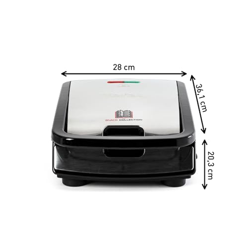 Tefal Appareil à gaufres et croque monsieur 2 jeux de plaques inclus Rangement facile Nettoyage sans effort Indicateur de chaleur Revêtement antiadhésif Snack Collection SW852D12 - vue 9