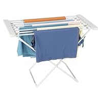 Homefront 130W Electric Heated Clothes Airer – Lightweight Folding Indoor Dryer Rack with 8 Aluminium Heated Bars, Compact & Energy-Efficient Laundry Dryer, 6.5m Drying Space