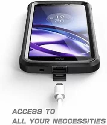 SUPCASE Ser Flymon Unicorn Beetle Pro Series Rugged Case with Holster for Motorola Moto G6 Play (2018 Release), Black