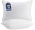 Utopia Bedding Cuscini Letto (Set di 2), 50 x 70 cm Guanciali Letto Coppia, 3D Fibra di Poliestere (Bianco)