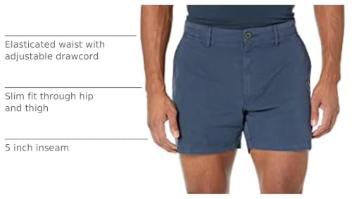 Image of Amazon Essentials Men's Slim-Fit 5 inch Lightweight Comfort Stretch Oxford Cotton Shorts