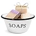 Enamelware Soaps Bowl with Black Trim