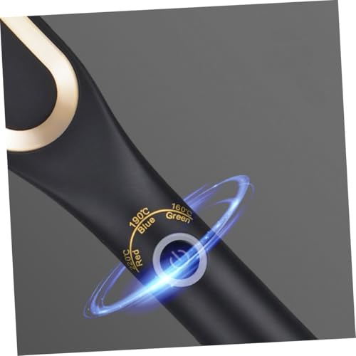 Cepillo eléctrico alisador de cabello y barba SOIMISS con 3 niveles de calor, estilizador calentado mini para hombres, enchufe estadounidense dorado, adecuado para cabello corto y cuidado de la barba miniatura 4