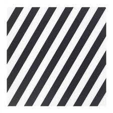 Graidient span PIPIG Place mat, striped/black/white37x37 cm (14 ½x14 ½")