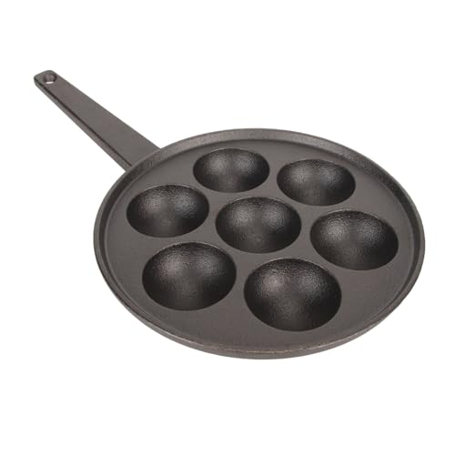 Takoyaki Grill Pan Plate, 7 Holes Stuffed-Pancake Pan Takoyaki Maker, Takoyaki Baking Molds Tray Japanese Octopus Fish Ball Cake Grill Pan for Pancake Balls, Fried Eggs, Takoyaki Cooking Tool