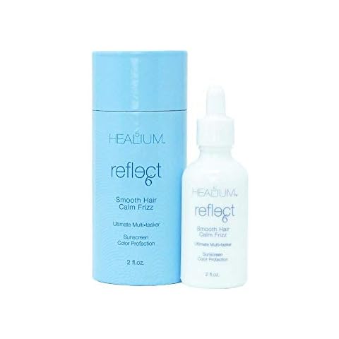 Healium Reflect 6 Shine Serum-Multitasking Oil Protects from UV/Heat Damage and Frizz, Adds Mega Shine and Smooths Split Ends. Safe for Colored Hair. Sulfate & Paraben Free, Color & Keratin Safe Cover