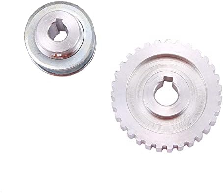 2Pcs Metal Synchronous Pulley Motor Belt Drive Wheel S Cj0618 Mini Lathe, Metal Cutting Machine