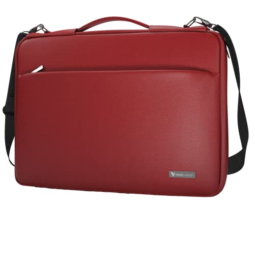 Image of Vaku Luxos Da Valencia 13 inch|14 inch Inch Laptop Bag Leather Collection Messenger Organizer Shoulder Sling Office Bag for Men & Women With Adjustable Strap for Laptop and MacBook