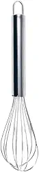 Batedor Fuê Fouet de Aço Inoxidável 21 cm, Misturador Manual para Claras, Bolos e Molhos, Utensílio de Cozinha Reforçado e Ergonomicamente Projetado, Ideal para Aerar Ingredientes