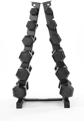 Equipped Gym - Weights Dumbbells Set With A Shaped Rack Stand With Cast Iron Gym Weights. Gym Equipment For Home And Commercial Use For Both Men And Women