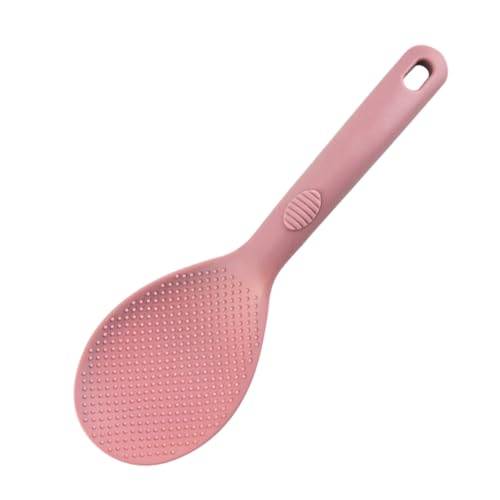 FUNOMOCYA 1pc Rice Spoon Asian Soup Spoons Non Stick Rice Scoop Rice Server Japanese Rice Spatula Cooker Scoop Shovel Kitchen Ladle Cooking Ladle Kitchen Cooking Flatware Pink
