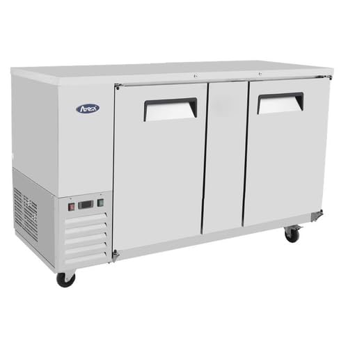 Atosa Commercial Shallow Depth Back Bar Cooler with Solid Doors on Fridge.com