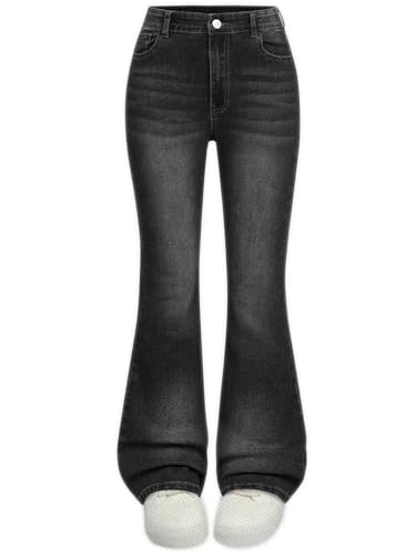 Girl's Flare Jeans Trendy High Waist Stretch Slim Fit Y2K Bell Bottom Denim Pants