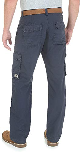 Wrangler Mens Ripstop Cargo Pants 36W x 32L Navy Blue
