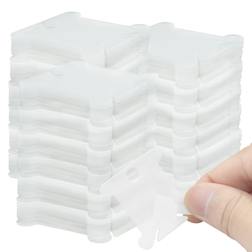 Kyuionty 300 Pcs Plastic Embroidery Floss Bobbins Clear Sewing Cards Thread Embroidery Floss Organizer for Cross Stitch Yarn Needlework Supplies