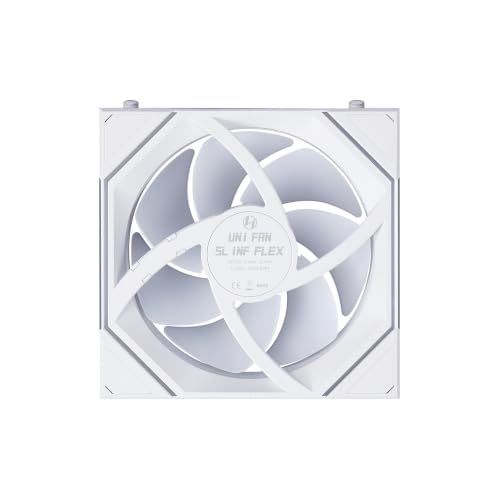 Image of Lian Li UNI Fan SL-INF Flex 120mm Normal Blade (NOT Reverse) ARGB Fan, Single Pack, Infinity Mirror, Controller Not Included, White (12SLIN1F1W)