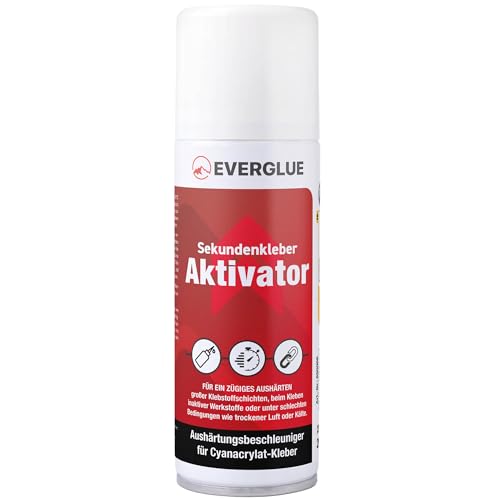 Aktivator Spray Aushärtungsbeschleuniger für Sekundenkleber 200ml Aerosol Sprühdose ist geeignet für alle Schnellkleber auf Basis von Cyanacrylat sorgt für blitzschnelles Aushärten