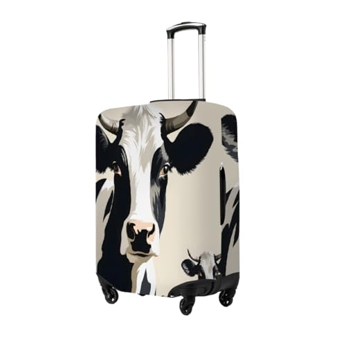 Cow Print Stretchable Luggage Covers for Suitcase TSA Approved, Dust Proof and Scratch Resistant Travel Luggage Protector for Carry On (22-24 in)2