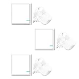 NineLeaf Funksteckdosen mit fernbedienung,3 Steckdose mit 3 Schalter,100m Fernbedienungsreichweite, 15A/1500W Hohe Ausgangsleistung Kompatibel mit Den Meisten Haushaltsgeräten,Weiß